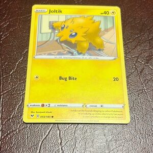 Pokemon Joltik Card - Yellow